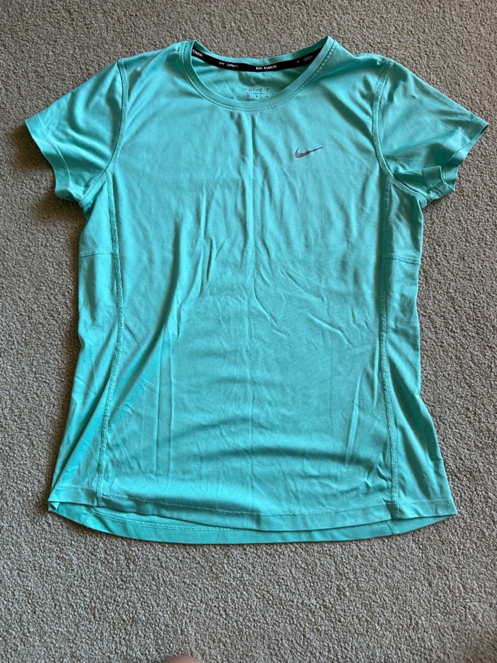 Nike Dri-Fit Running/Athletic Shirt, green, size medium